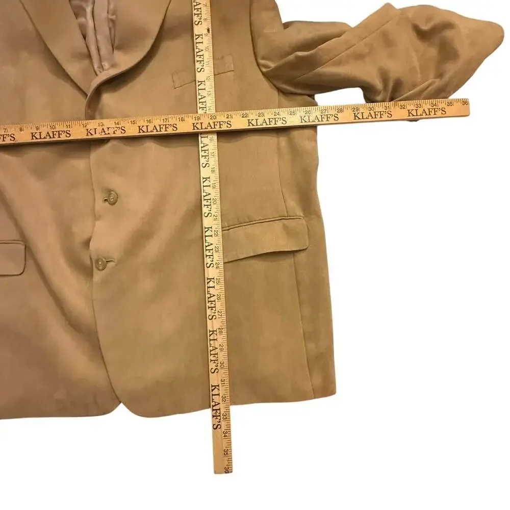 Lauren Ralph Lauren Tan Suede-Look Sport Coat Blazer 54R